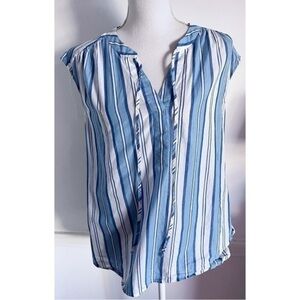 Vineyard Vines • Short Sleeve Ocean Stripe Popover Blouse